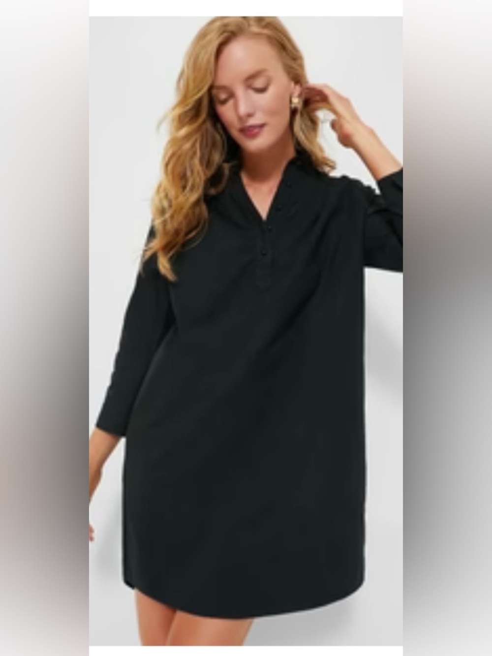 Tuckernuck Black Button-Front Shift Dress size Small.  NWT